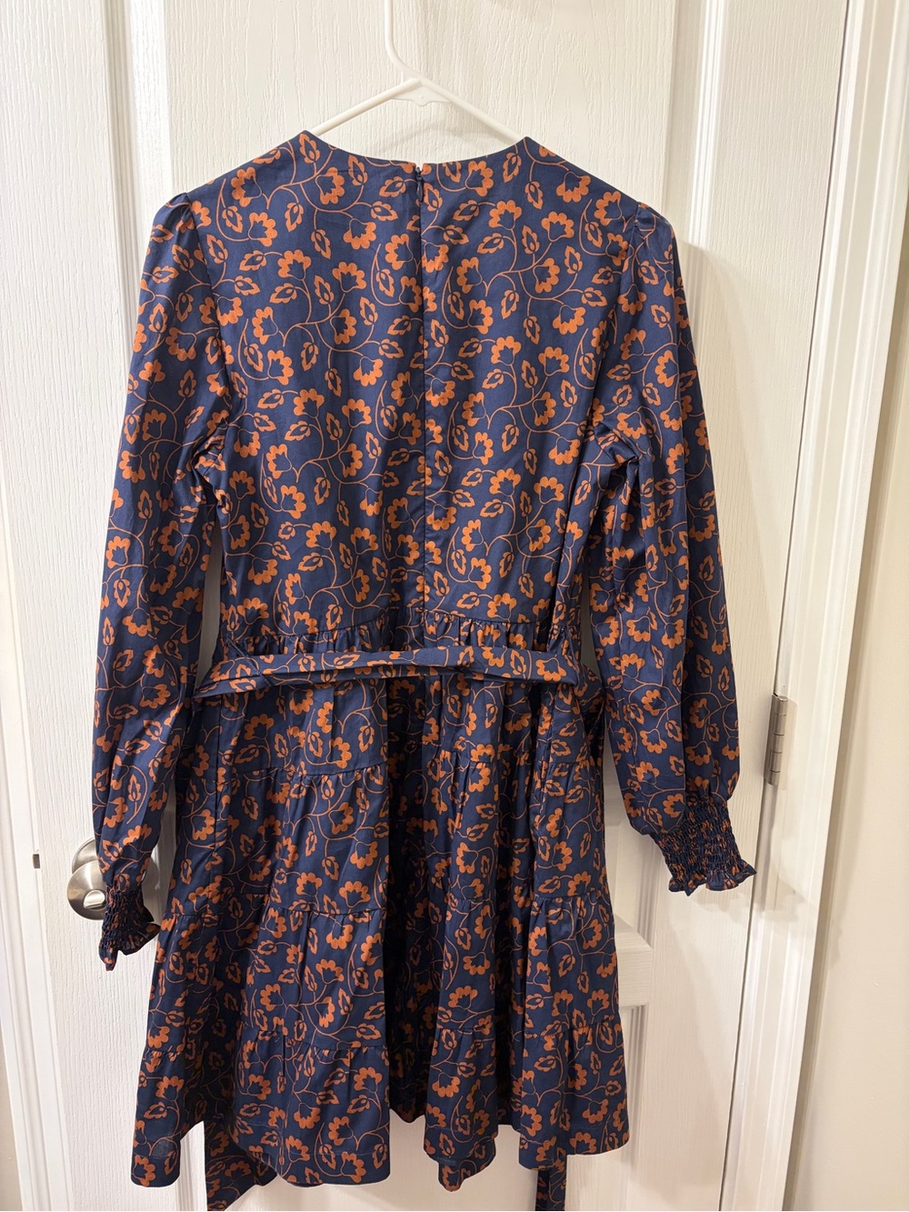 Boden Navy and Rust Floral Shift Dress - Picture 2 of 3